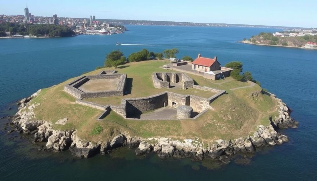 Convict history sites Sydney: Goat Island convict-built structures
