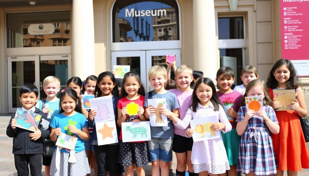 Happy children after Sydney Museum Holiday Events experience