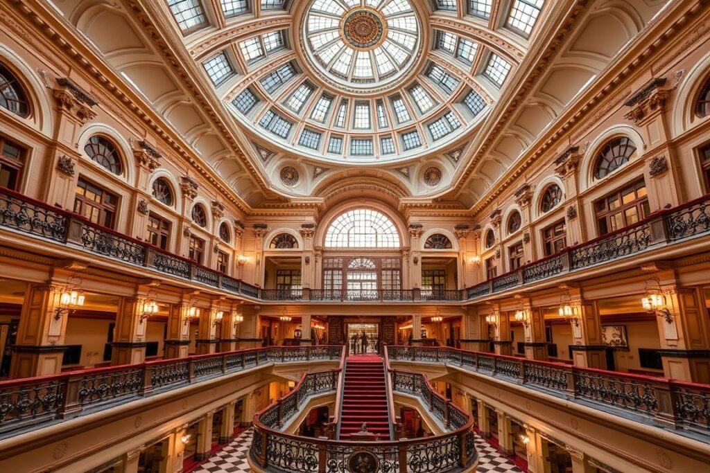 Heritage conservation in Sydney: Queen Victoria Building interior showing restored architectural details
