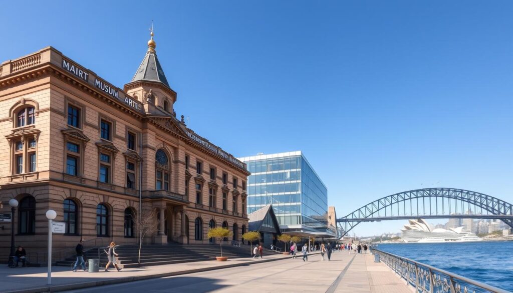 Museum of Contemporary Art Sydney exterior view with harbor