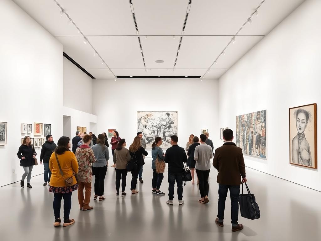 White Rabbit Gallery interior showing contemporary Chinese art exhibitions