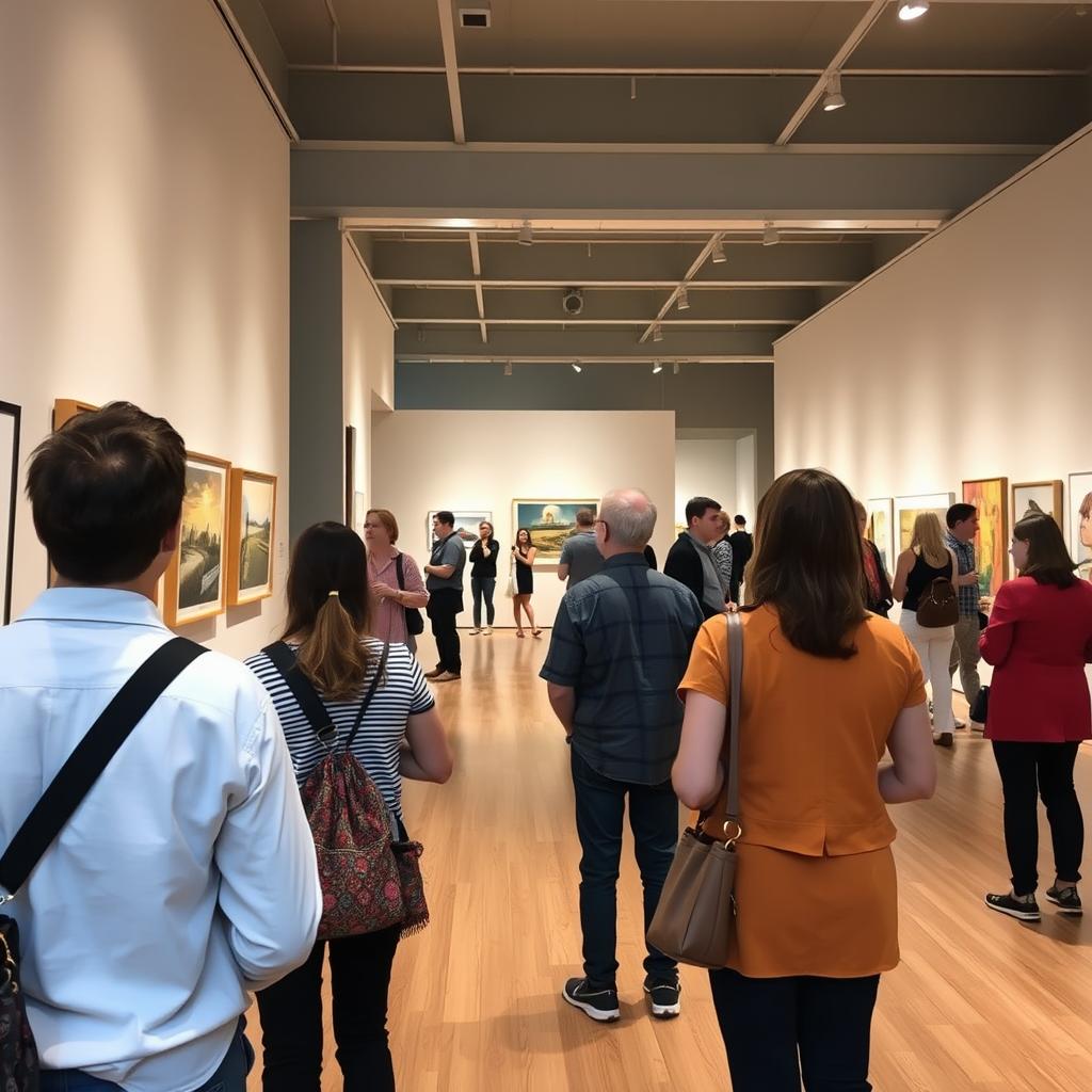 contemporary art gallery sydney visitors viewing exhibition