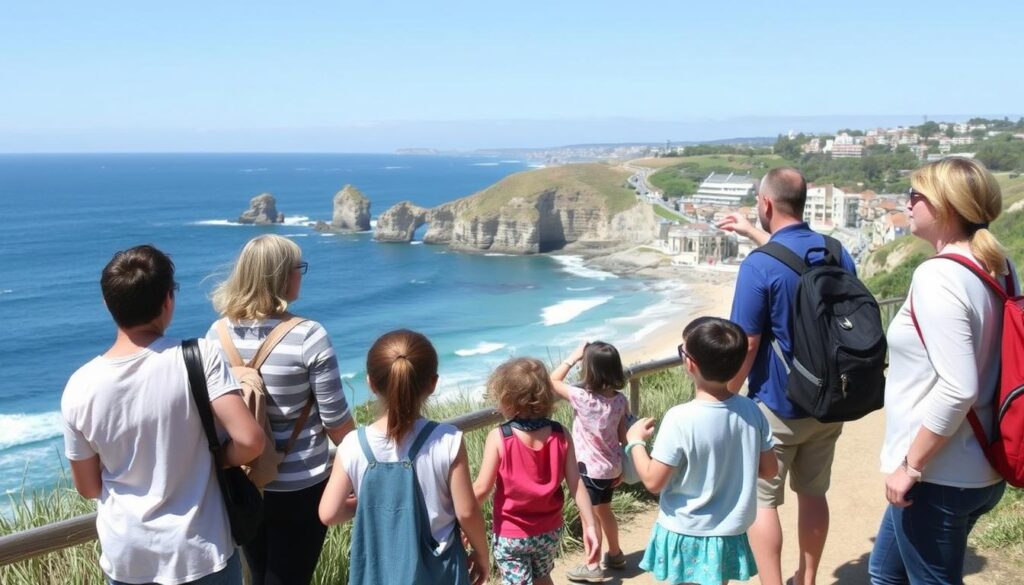 families enjoying guided coastal walk for family events this weekend in Sydney