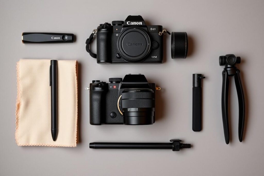museum photography tips sydney camera equipment laid out for museum visit