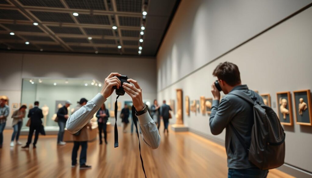 museum photography tips sydney photographer demonstrating proper etiquette