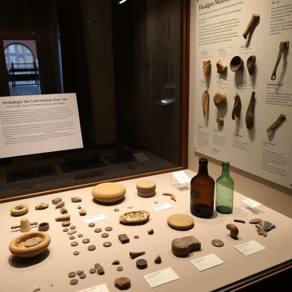 Archaeological artifacts from first Government House at Museum of Sydney History