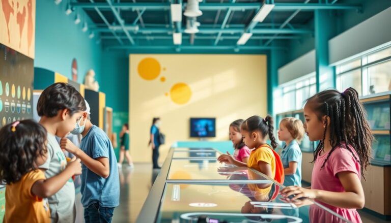 Children exploring interactive exhibits at a kids museum in Sydney