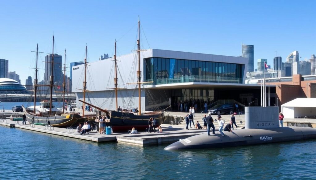 Ships at the Australian National Maritime Museum, one of the best Sydney science museums