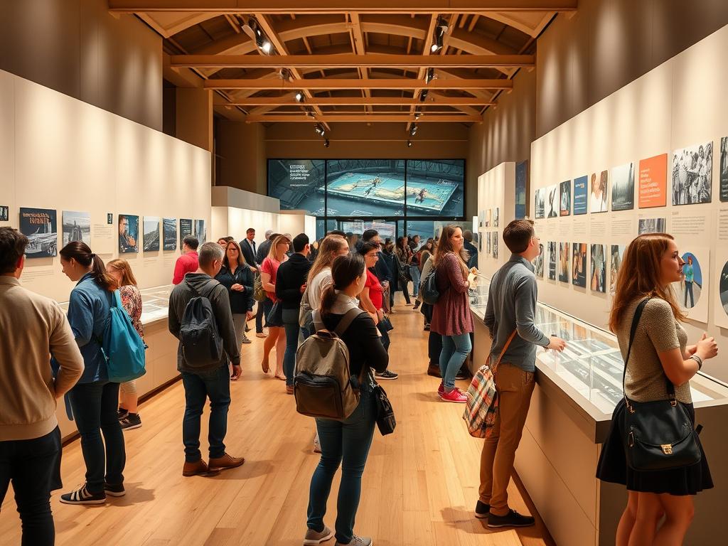 Visitors exploring Powerhouse Museum exhibition