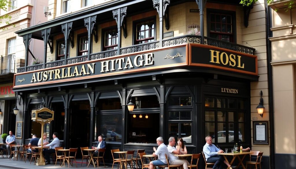 Australian Heritage Hotel exterior, famous for craft beer