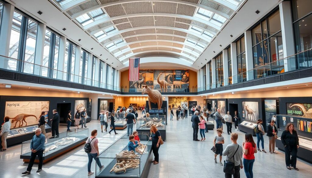 Australian Museum visitor guide - Museum interior with visitors