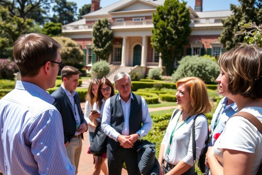 Government House Sydney Tour group in the gardens