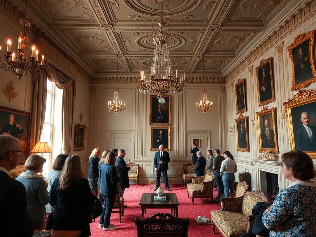 Government House Sydney Tour guided group in the State Rooms