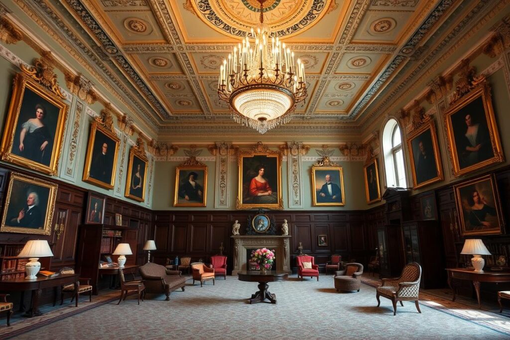 Government House Sydney Tour interior showing ornate State Room with period furniture
