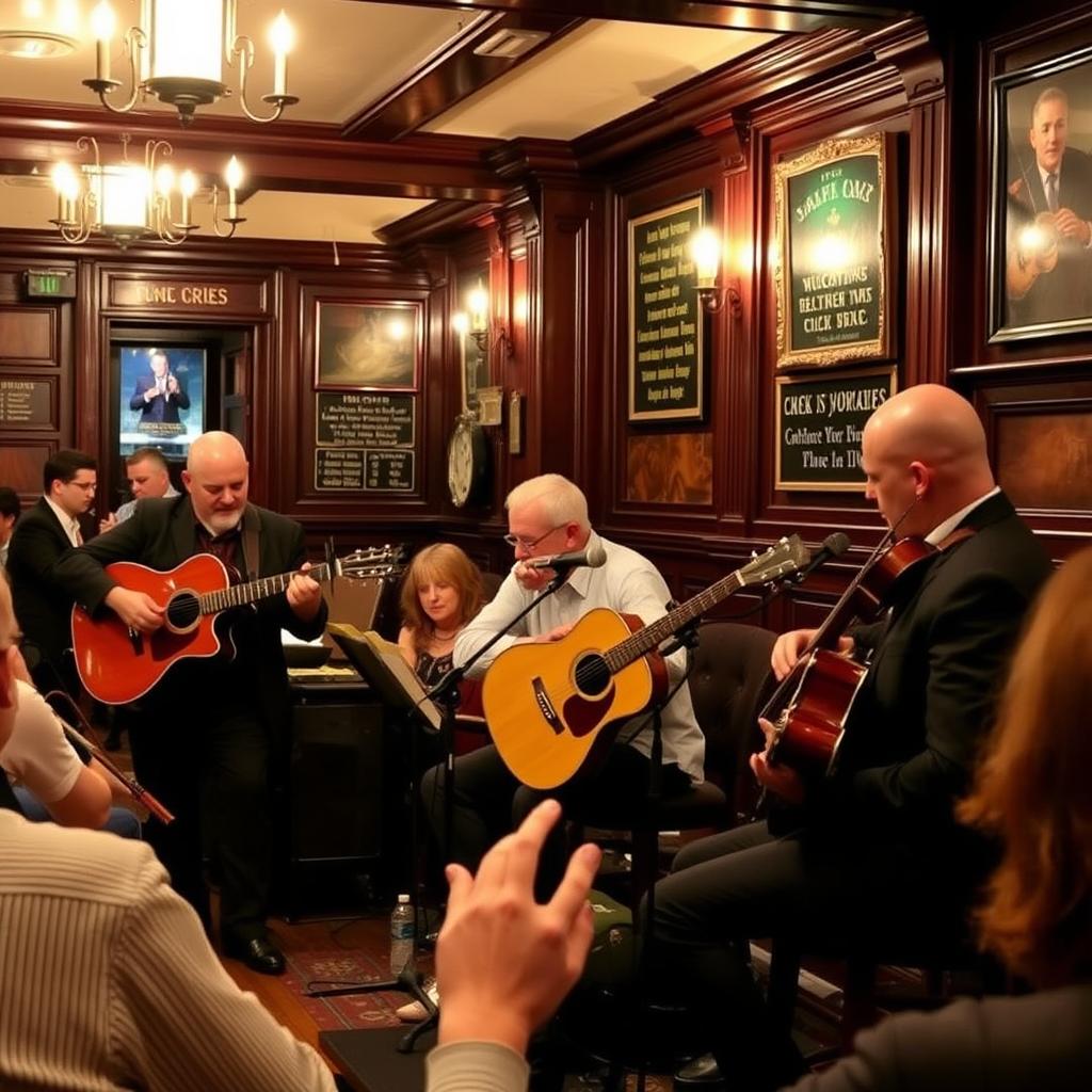 Live Irish music performance at historic Sydney pub
