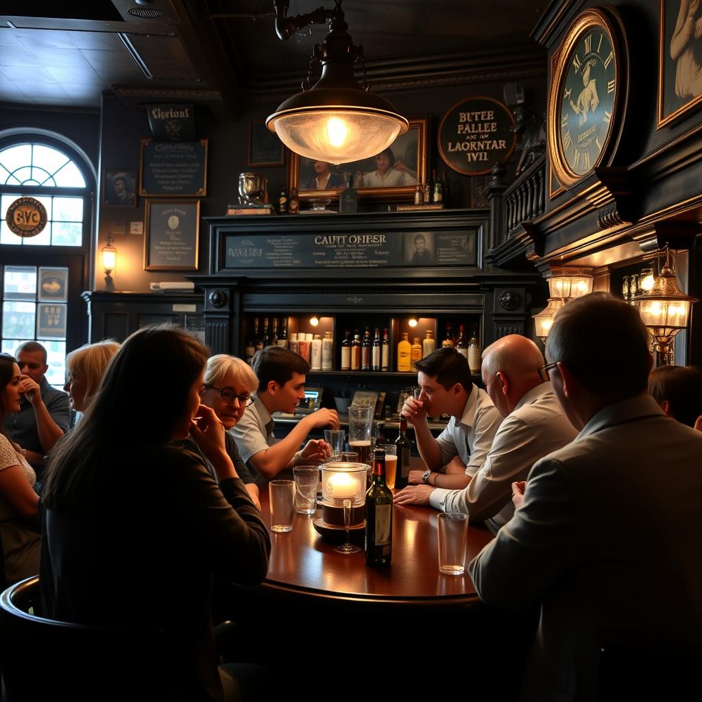 Patrons enjoying drinks at a heritage pub in Sydney