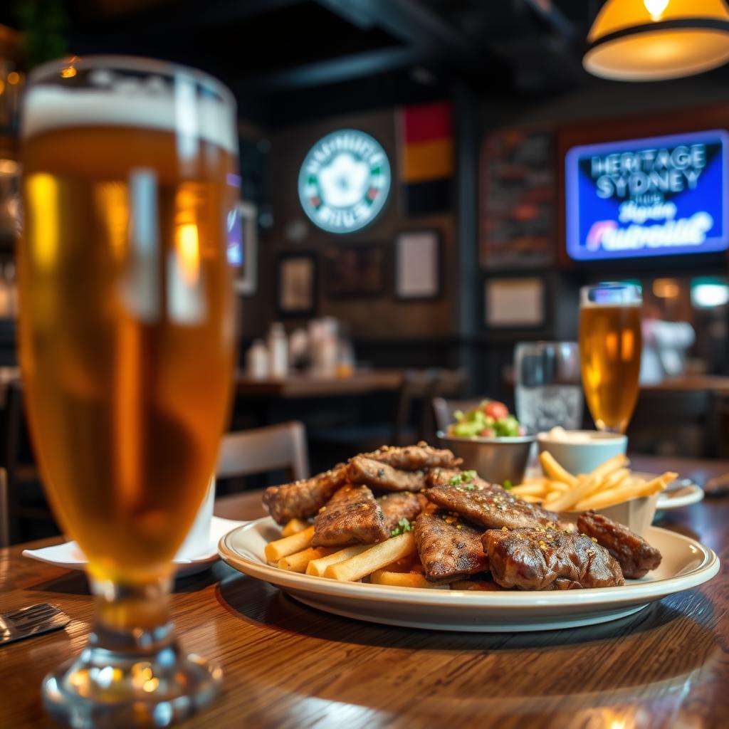 Traditional pub meal at best heritage pubs Sydney